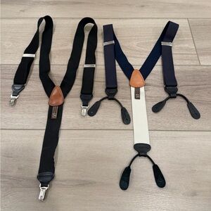 2 Pair Bundle Trafalgar Suspenders Navy and Black